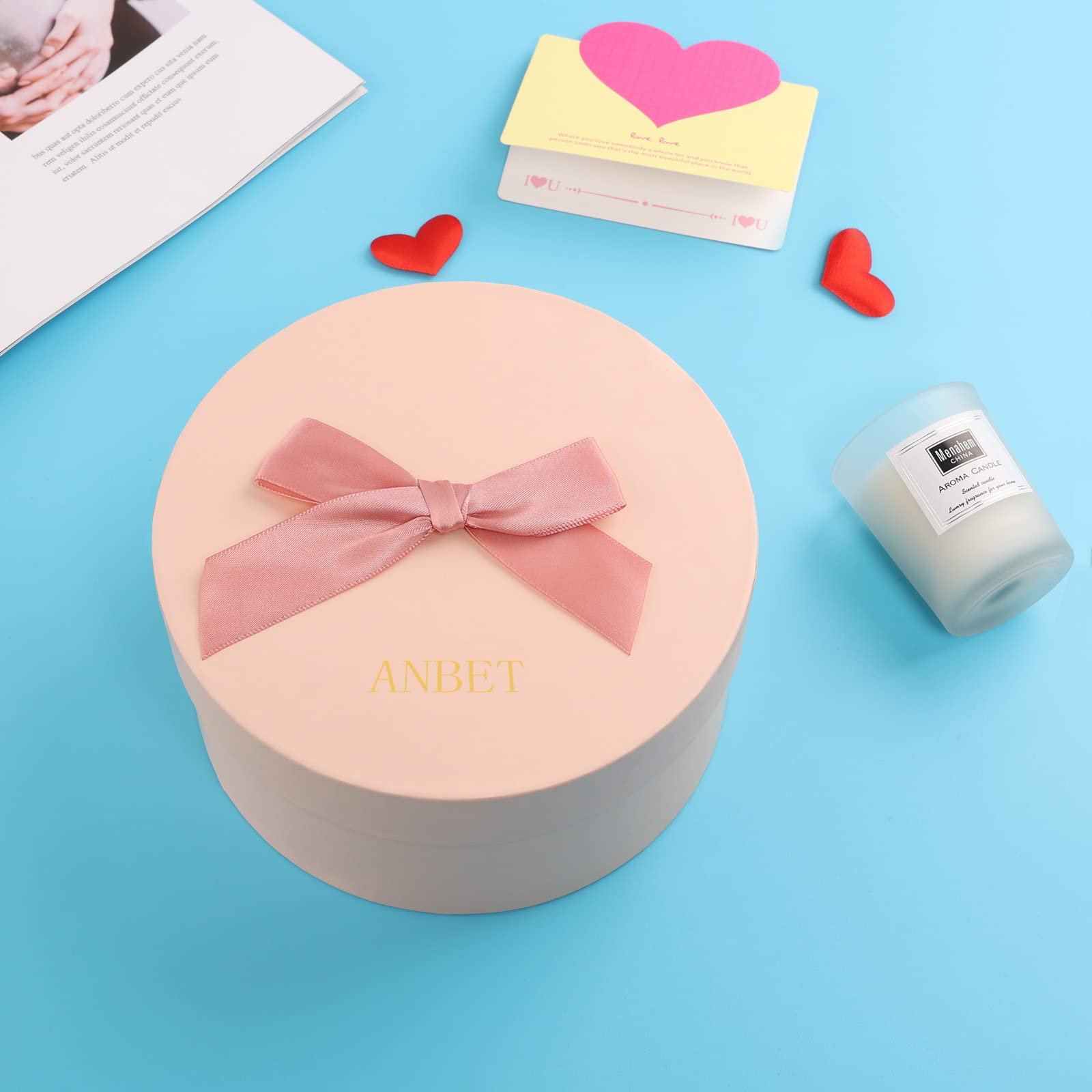 Fleur de Savon avec Coffret Bougies Parfumées - Cadeau Personnalisé pour Femme - Idéal pour Anniversaire, Fête des Mères, Saint-Valentin, Noël - Lunea